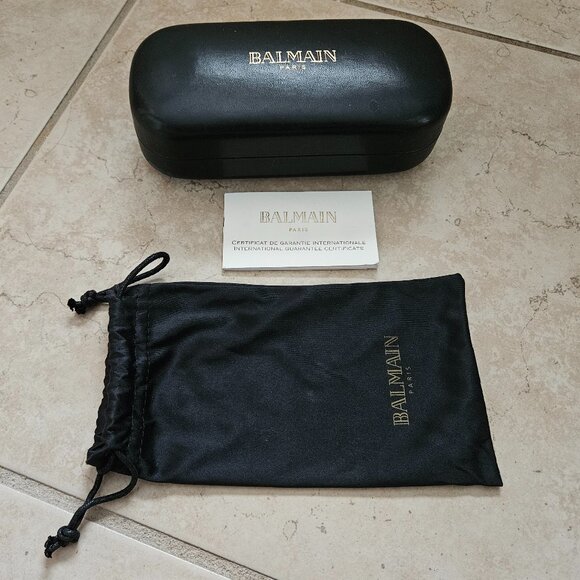 CLASSIC BALMAIN FRANCE BLACK PURPLE GRADIENT LENS CAT EYE OVERSIZED SUNGLASSES main image 9